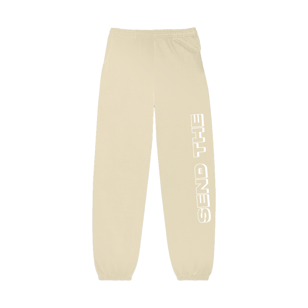 "Send the Deposit" Sweatpants (Beige)